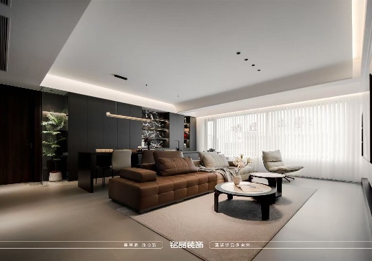 舟山装修案例-锦澜府邸【意式极简】【三居室】125m²